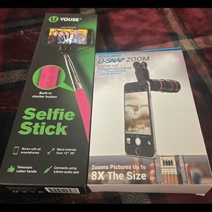 Selfie Stick w/ a zoom lenses NWT
